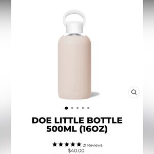 bkr water bottle with Canada Goose branding in doe color